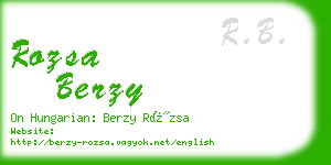 rozsa berzy business card